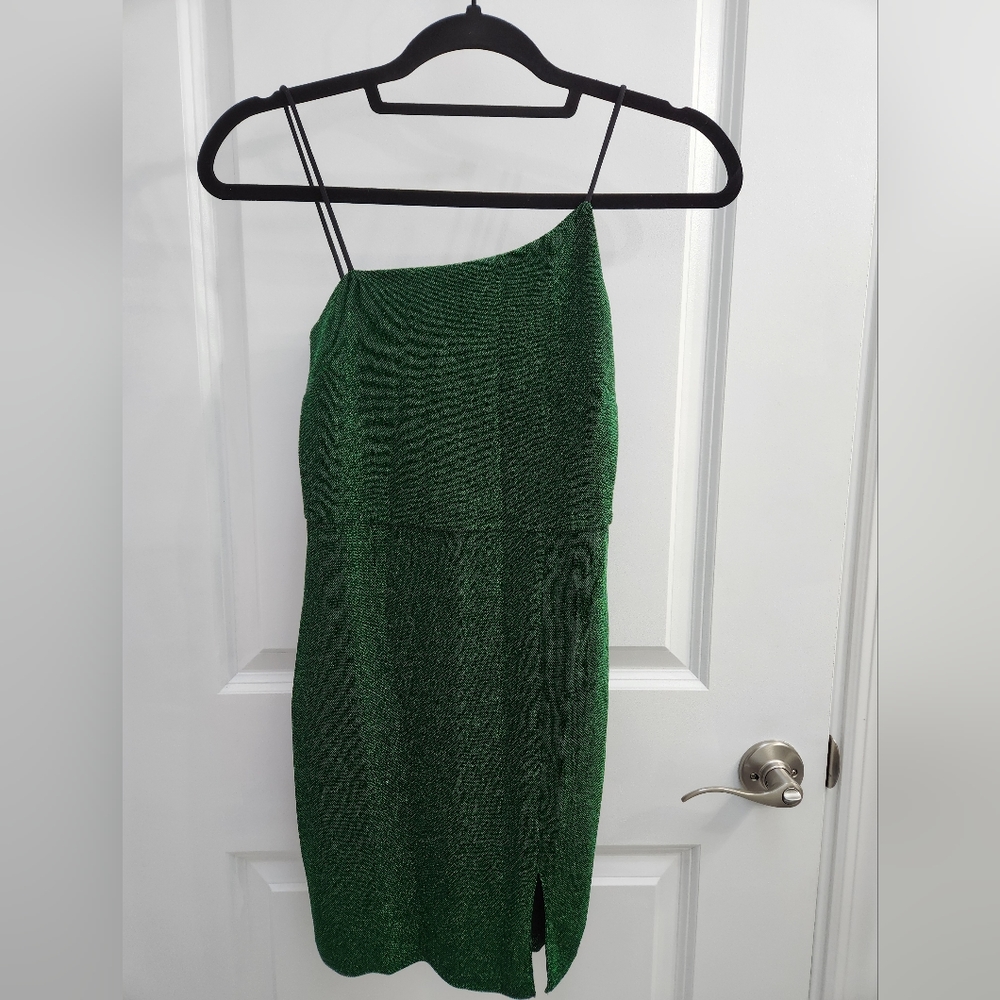 Lulu's Asymetrical Green Bodycon Dress